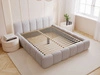 Polsterbett ohne Bettkasten mit Lattenrost 200x200 Cloud Low aus Bouclé-Stoff Grau