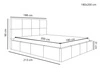 Polsterbett mit Bettkasten und Lattenrost 180x200 Malo Dunkelgrau
