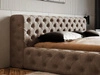 Polsterbett mit Bettkasten und Lattenrost 180x200 Palini Braun