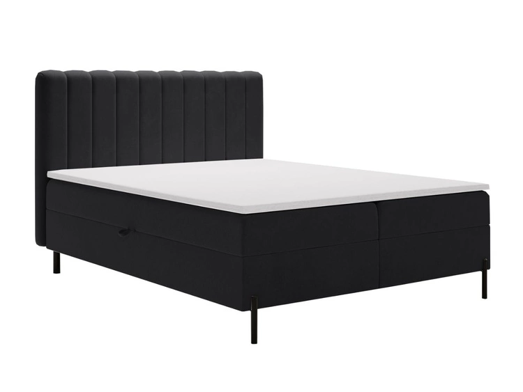 Boxspringbett mit Bettkasten 160x200 Primavera Schwarz