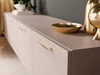 Wohnwand für das Wohnzimmer mit LED-Beleuchtung auf Goldenen Metallbeinen Noaé Kaschmir