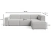 Ecksofa L-Form Links Eluno Bouclé-Stoff Beige