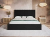Polsterbett mit Bettkasten und Lattenrost 160x200 Sesto Schwarz