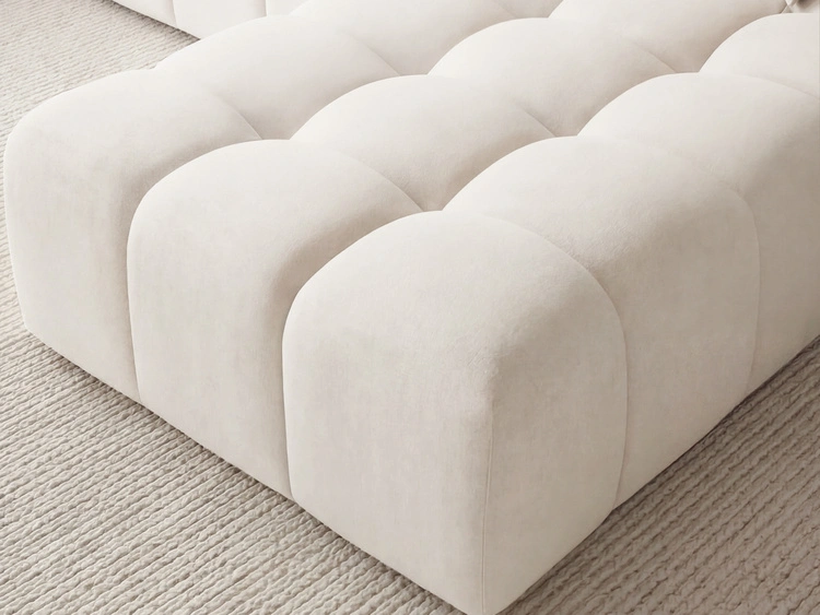 Ecksofa L-Form Rechts Moderne Ecksofa Loopo Creme