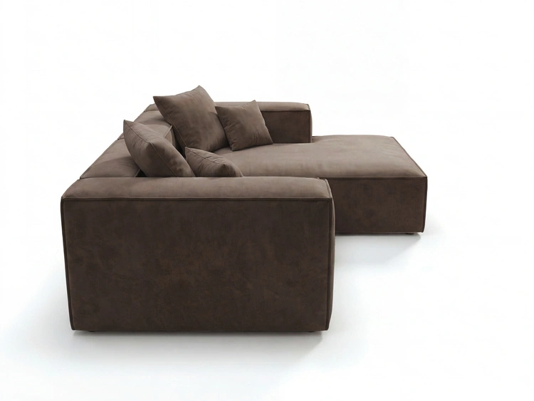 Ecksofa L Rechts Vellaro Braun