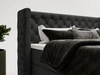 Boxspringbett mit Bettkasten 160x200 Lion Schwarz