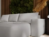 Ecksofa L-Form Rechts mit Schlaffunktion und Bettkasten Portland Hellgrau