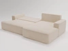 Ecksofa L-Form Rechts mit Schlaffunktion und Bettkasten California Beige