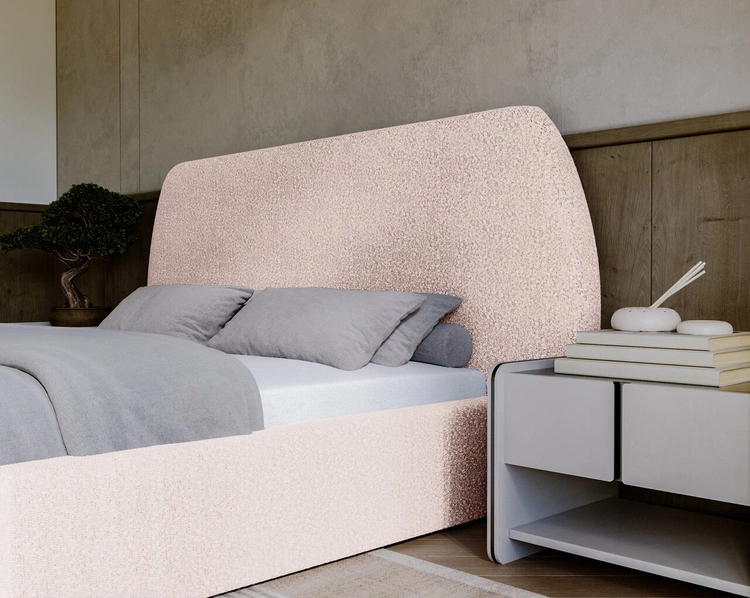 Polsterbett mit Lattenrost 180x200 Blossom - Beige