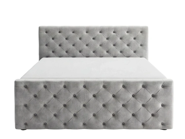 Boxspringbett mit Bettkasten 160x200 Montego Hellgrau