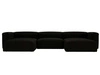 Wohnlandschaft Universell Moderne Cord Ecksofa Landi Schwarz
