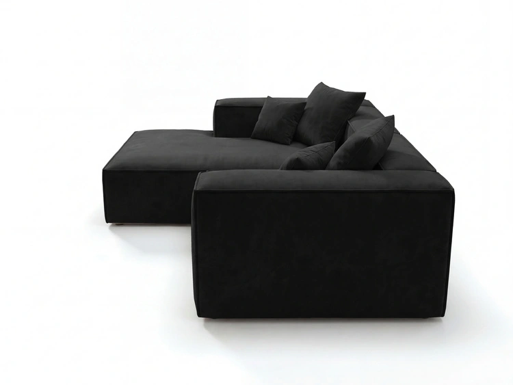 Ecksofa L Links Vellaro Schwarz