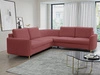 Ecksofa L-Form Links mit Schlaffunktion und Bettkasten Limon Rot