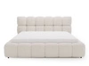 Polsterbett mit Bettkasten und Lattenrost 120x200 Modo aus Bouclé-Stoff Beige