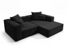 Ecksofa L Rechts Vellaro Schwarz