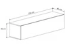 TV-Lowboard mit Türen und LED-Beleuchtung 150 cm Nodoo Weiß Hochglanz 