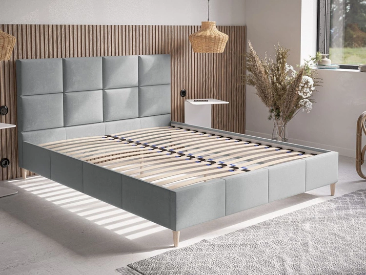 Polsterbett mit Lattenrost 160x200 Luxe Dunkelgrau