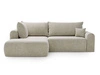 Ecksofa L-Form mit Schlaffunktion und Bettkasten Savana Bis Hellbeige