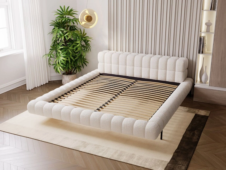 Polsterbett mit Lattenrost 140x200 Imagine Beige