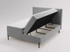 Boxspringbett mit Bettkasten 180x200 Primavera Hellgrau