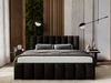 Polsterbett mit Bettkasten und Lattenrost 200x200 Neos Schwarz