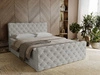 Boxspringbett mit Bettkasten 140x200 Lunaris Hellgrau