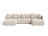 Wohnlandschaft mit Schlaffunktion und Bettkasten Ardi U Beige