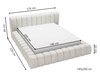 Polsterbett mit Bettkasten und Lattenrost 140x200 Italia Creme