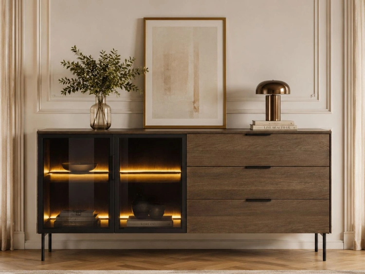 Wohnzimmer-Set Lumina Eiche Dunin