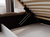 Polsterbett mit Bettkasten und Lattenrost 200x200 Modo aus Bouclé-Stoff Braun