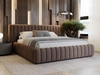 Polsterbett mit Bettkasten und Lattenrost 200x200 Bliss Braun