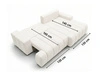Ecksofa L-Form Links mit Schlaffunktion und Bettkasten Caleo Hellgrau