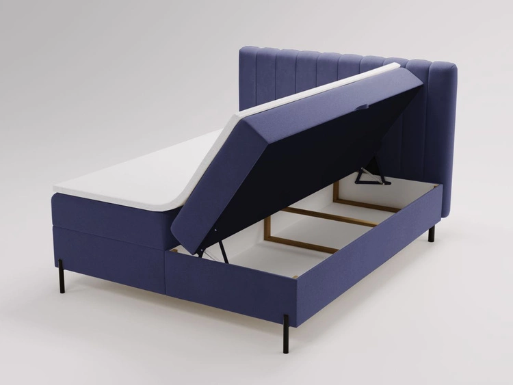Boxspringbett mit Bettkasten 160x200 Primavera Dunkelblau