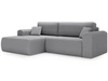 Ecksofa mit Schlaffunktion und Bettkasten Belvio links Hellgrau