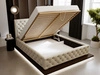 Polsterbett mit Bettkasten und Lattenrost 120x200 Kingston Beige