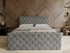 Boxspringbett mit Bettkasten 140x200 Lunaris Grau