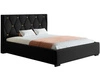 Polsterbett mit Bettkasten und Lattenrost 140x200 Tasso Schwarz