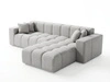 Ecksofa L-Form Rechts Moderne Ecksofa Loopo Grau