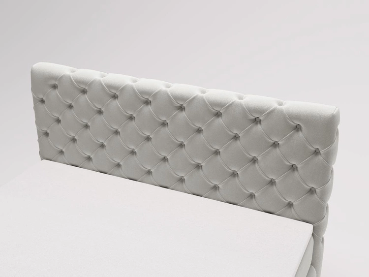 Boxspringbett mit Bettkasten 120x200 Canolo Hellgrau