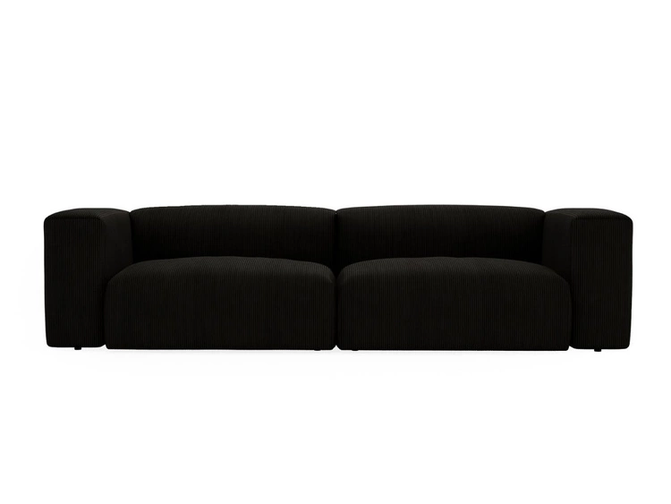 Sofa Moderne Cord Sofa für Wohnzimmer Landi Schwarz