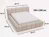 Polsterbett mit Bettkasten und Lattenrost 160x200 Doria Beige