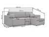 Modernes Ecksofa mit Schlaffunktion und Stauraum Prato L Beige