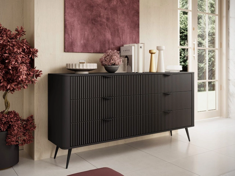 Wohnzimmer-Set Latina Schwarz