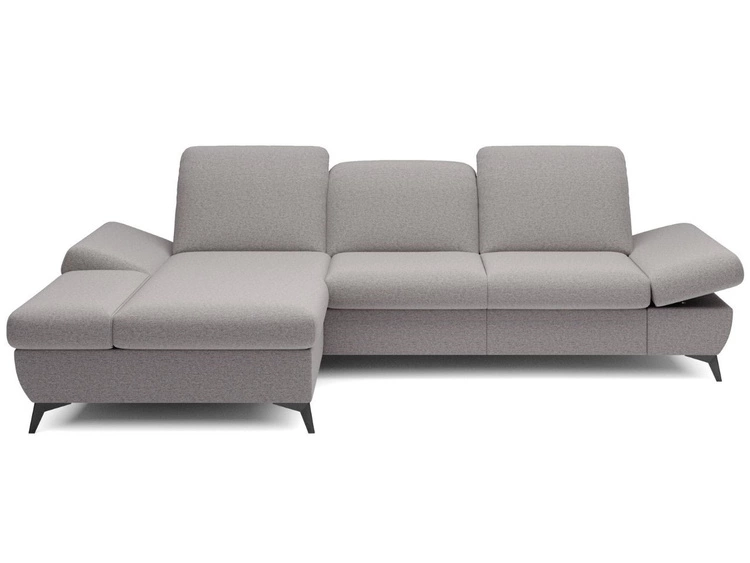 Ecksofa L-Form Links mit Schlaffunktion und Bettkasten Hannover Grau