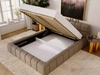Polsterbett mit Bettkasten und Lattenrost 140x200 Alicante Boucle Braun