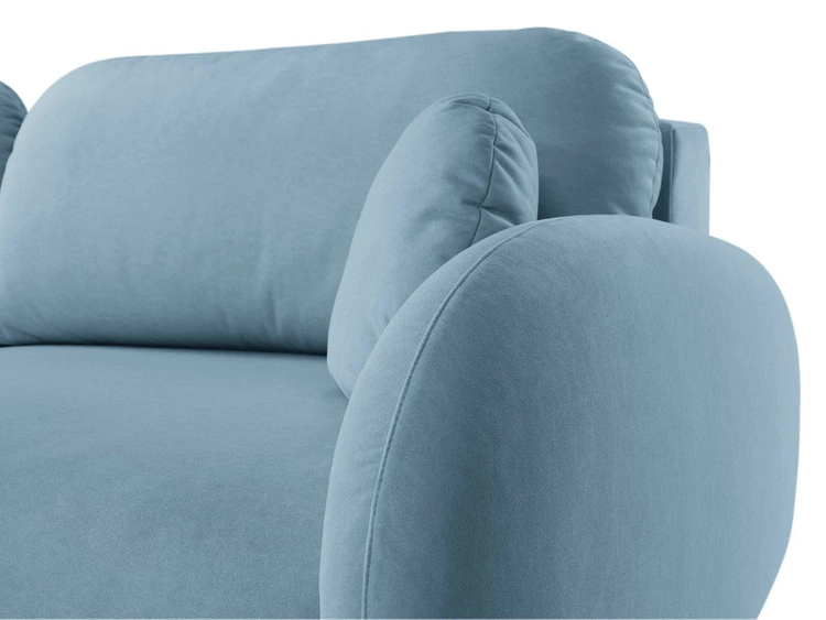 Schlafsofa mit Bettfunktion und Bettkasten Alta Blau