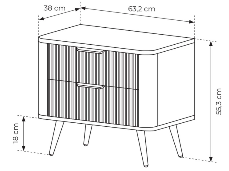 Nachtschrank Latina Beige